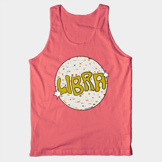 Libra Disco Ball Tank Top by Doodle by Meg